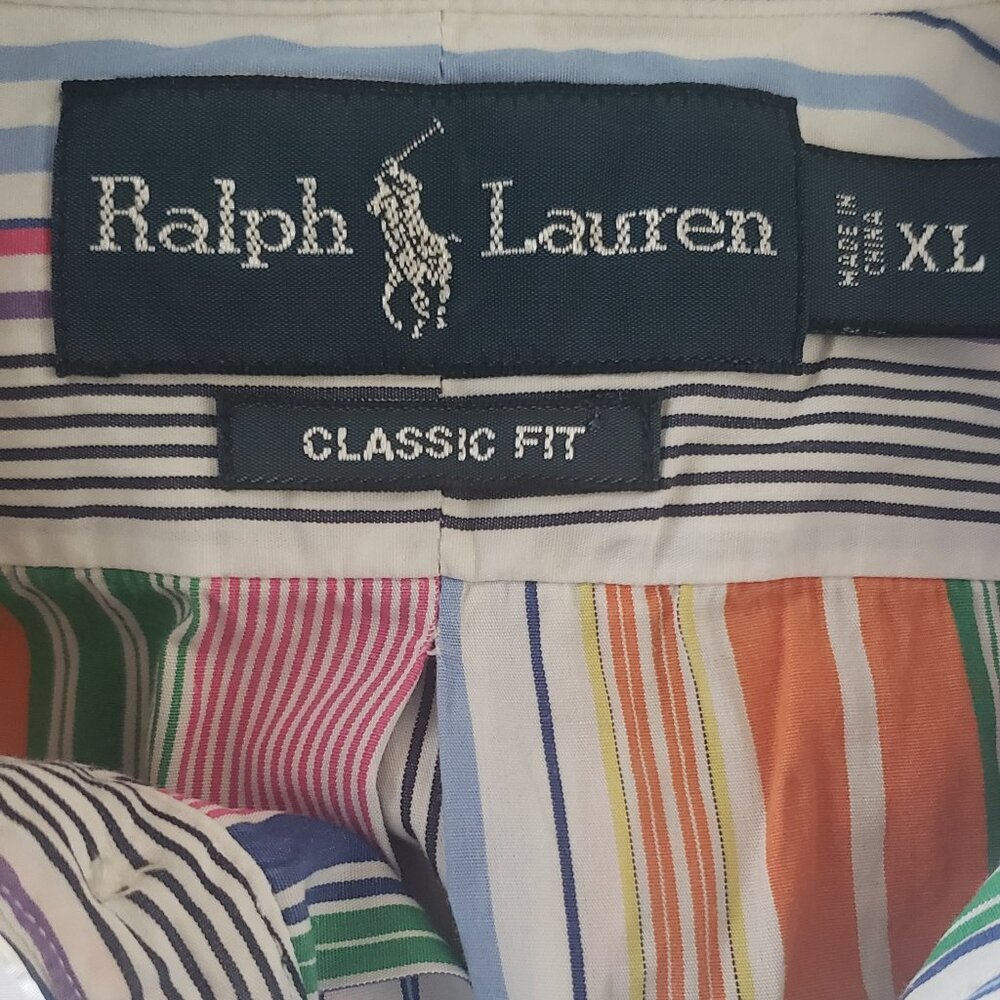 Ralph Lauren || Men's Colorful Button-Down Shirt || Size XL - Picture 3 of 4